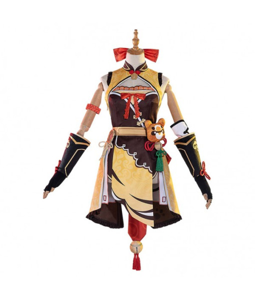 Game Genshin Impact Xiangling Outfit Halloween Carnival Costume Cosplay Costume