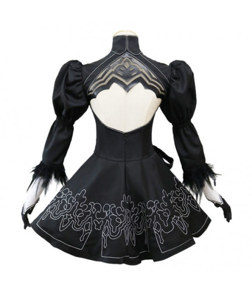 2B NieR:Automata Black Dress Cosplay Costume
