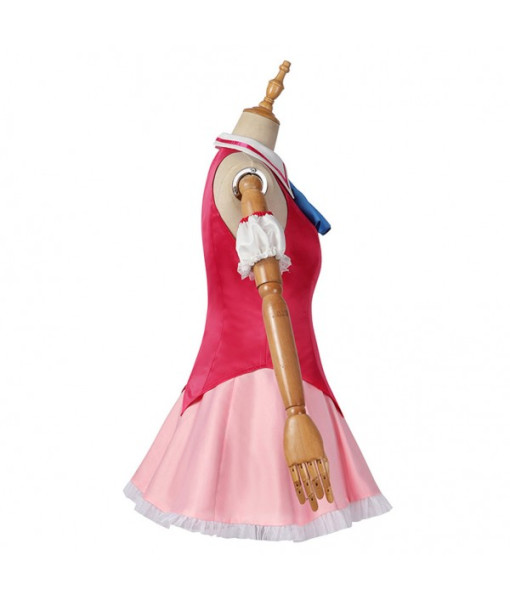 Women Pink Idol Princess Dress Halloween Stage Costume