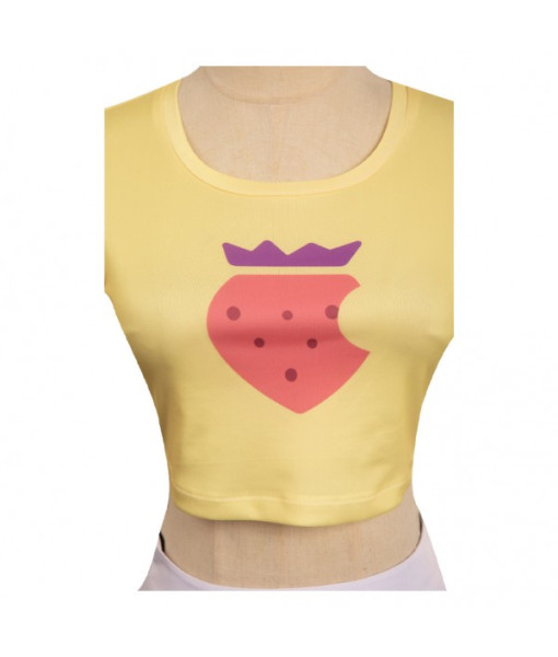 Women Yellow T-shirt White Skirt Sportwear Casual Outfit