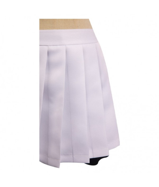 Women Yellow T-shirt White Skirt Sportwear Casual Outfit