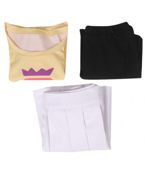 Women Yellow T-shirt White Skirt Sportwear Casual Outfit