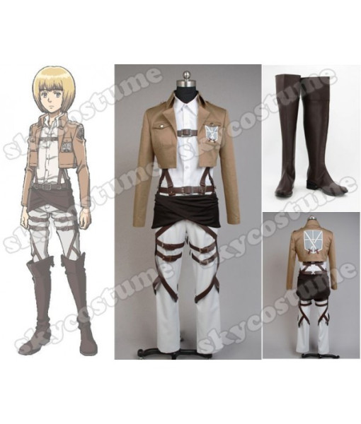  Shingeki no Kyojin Training Corps Armin Arlart Boots Costume from 