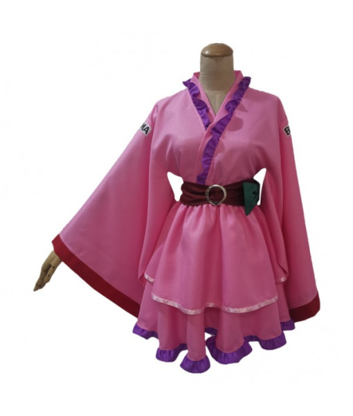 Women Pink Kimono Lolita Dress Halloween Costume
