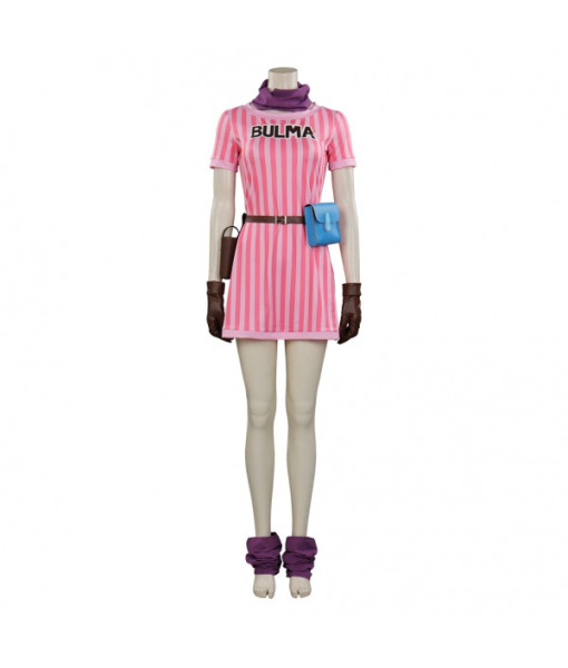Women Pink Strip Outfit Sportwear Halloween Costume 