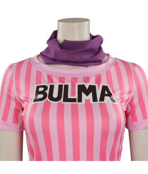 Women Pink Strip Outfit Sportwear Halloween Costume 