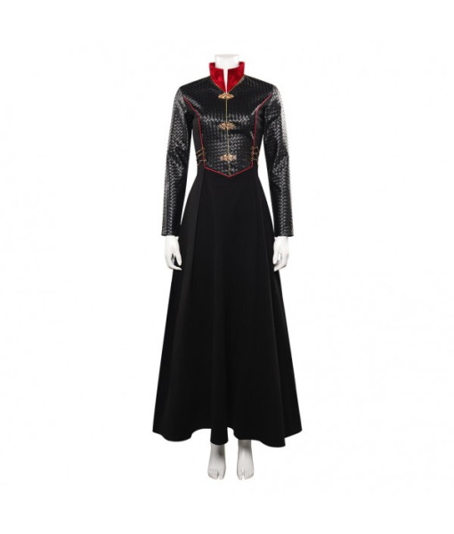Women Medieval Fantasy Black Leather Outfit Queen Halloween Costume
