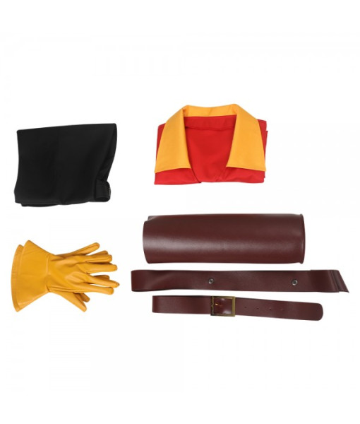 Men Red Outfit Fairy Tale Villain Halloween Stage Costume