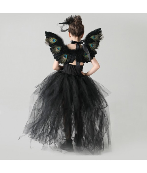 Girl Puffy Dress Peacock Halloween Cosplay Costume