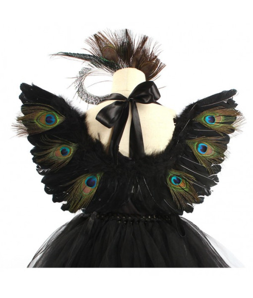 Girl Puffy Dress Peacock Halloween Cosplay Costume