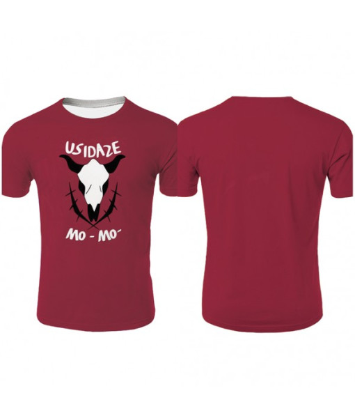 Men Red  Bull Head Skull T-shirt Casual Outfit