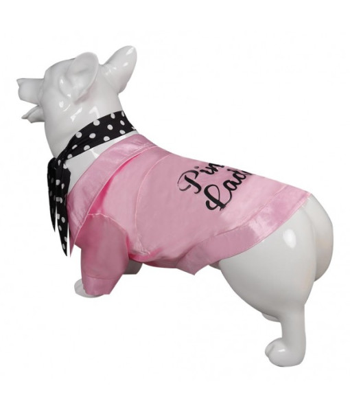 1980s Pink Jacket Black Silk Pet Halloween Costume