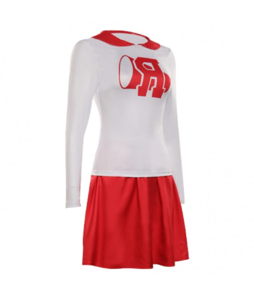 Women Red Slim Fit High School Cheerleader Sportswear Halloween Costume