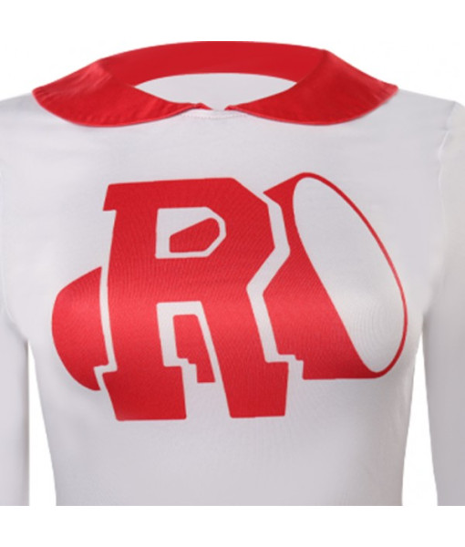 Women Red Slim Fit High School Cheerleader Sportswear Halloween Costume