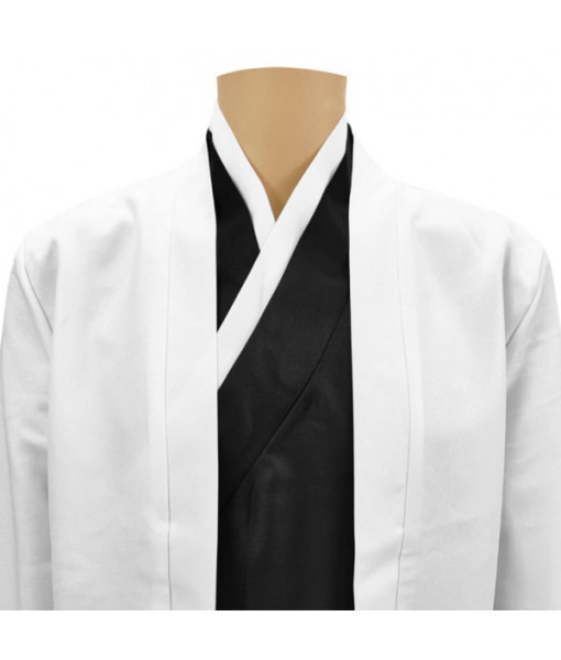 Men White Overcoat Japanese Kimono Style Outfit Halloween Costume