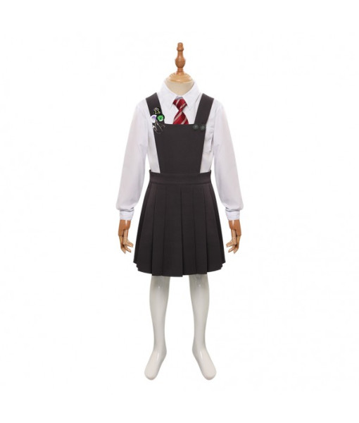 Girl Black Dress Uniform Musical Stage Kids Halloween Costume