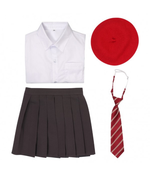 Girl Black Dress Uniform Musical Stage Kids Halloween Costume