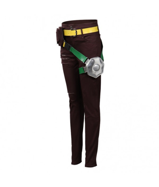 Women Jeans with Strap Belt Futuristic Style Halloween Costume