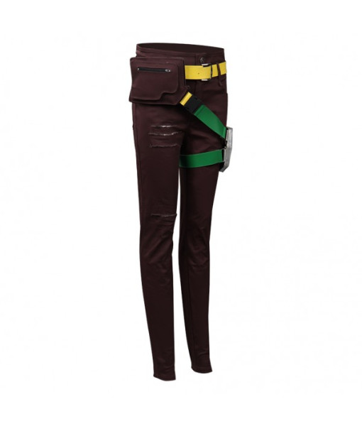 Women Jeans with Strap Belt Futuristic Style Halloween Costume