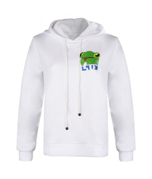 Women White Hoodie Casual Outfit