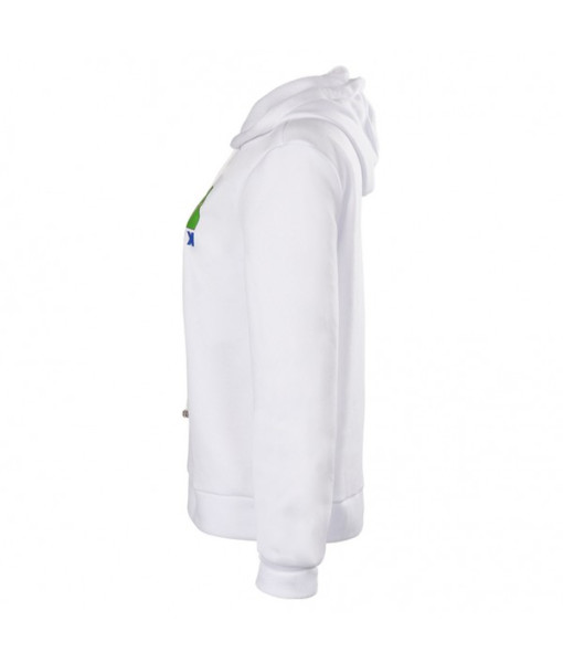 Women White Hoodie Casual Outfit