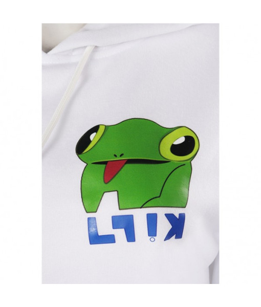 Women White Hoodie Casual Outfit
