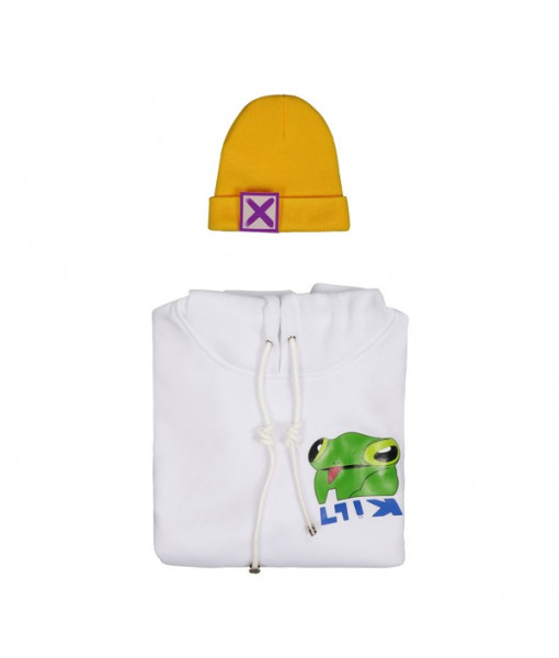 Women White Hoodie Casual Outfit