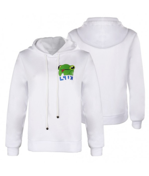 Women White Hoodie Casual Outfit