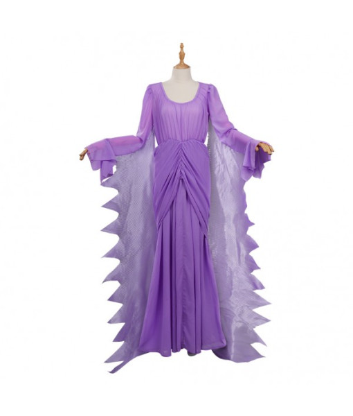 Women Light Purple Stylish Long Robe Dress Halloween Special Costume
