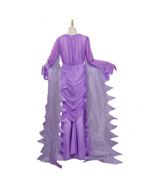 Women Light Purple Stylish Long Robe Dress Halloween Special Costume