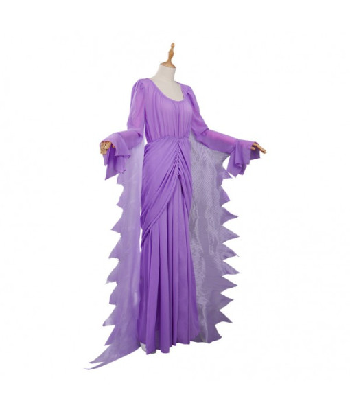 Women Light Purple Stylish Long Robe Dress Halloween Special Costume