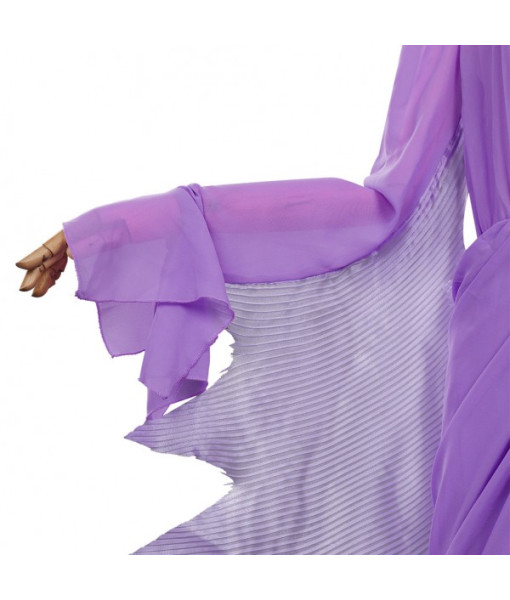 Women Light Purple Stylish Long Robe Dress Halloween Special Costume