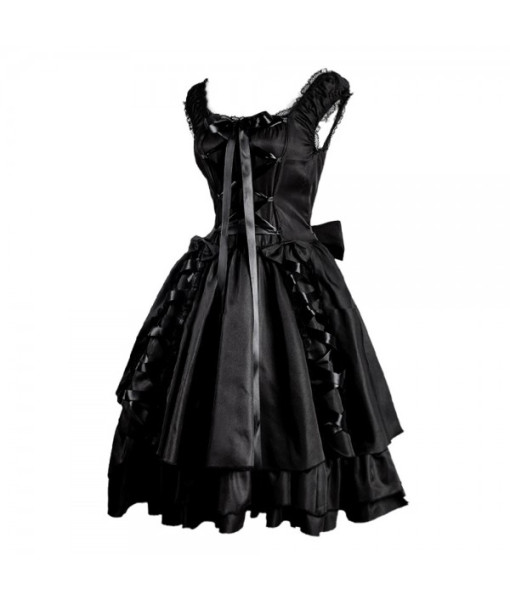 Women Steampunk Lining Dress Halloween Costume