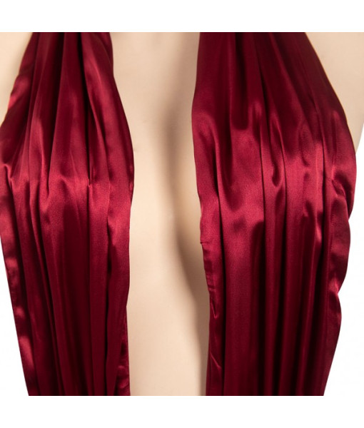Women Red Sexy Silk Cover Halloween Costume