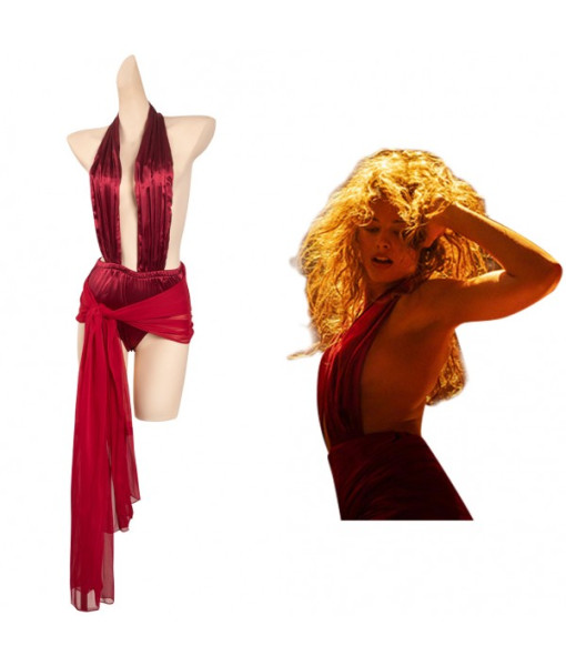 Women Red Sexy Silk Cover Halloween Costume