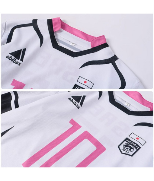 Men White No.10 Printed Soccer Team Uniform 