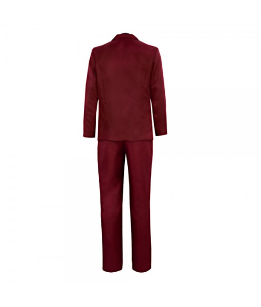 Men Red Suit Black Lining Fullset Outfit