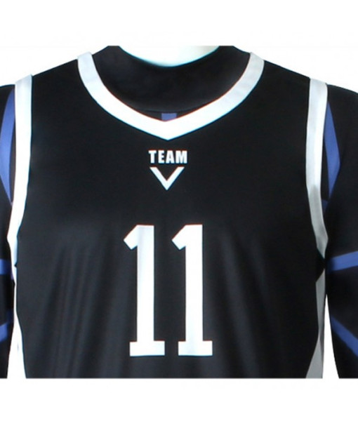 Men Black Slim Soccer Team Uniform 3Pcs Sportswear