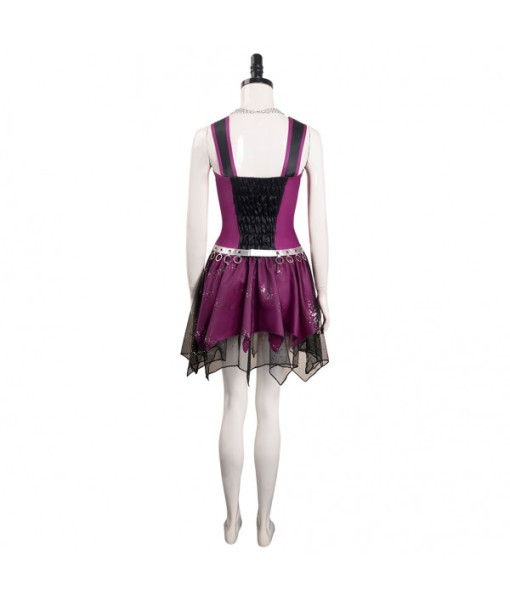 Women Gothic Mesh Dress with Chain Strap Halloween Costume