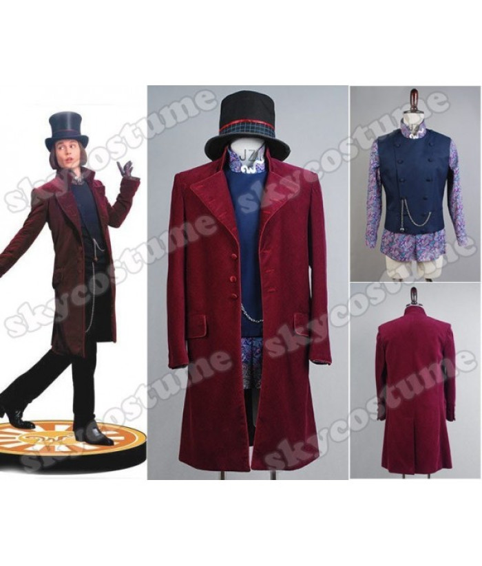 Willy Wonka Charlie and the Chocolate Factory Johnny Depp Jacket Coat ...